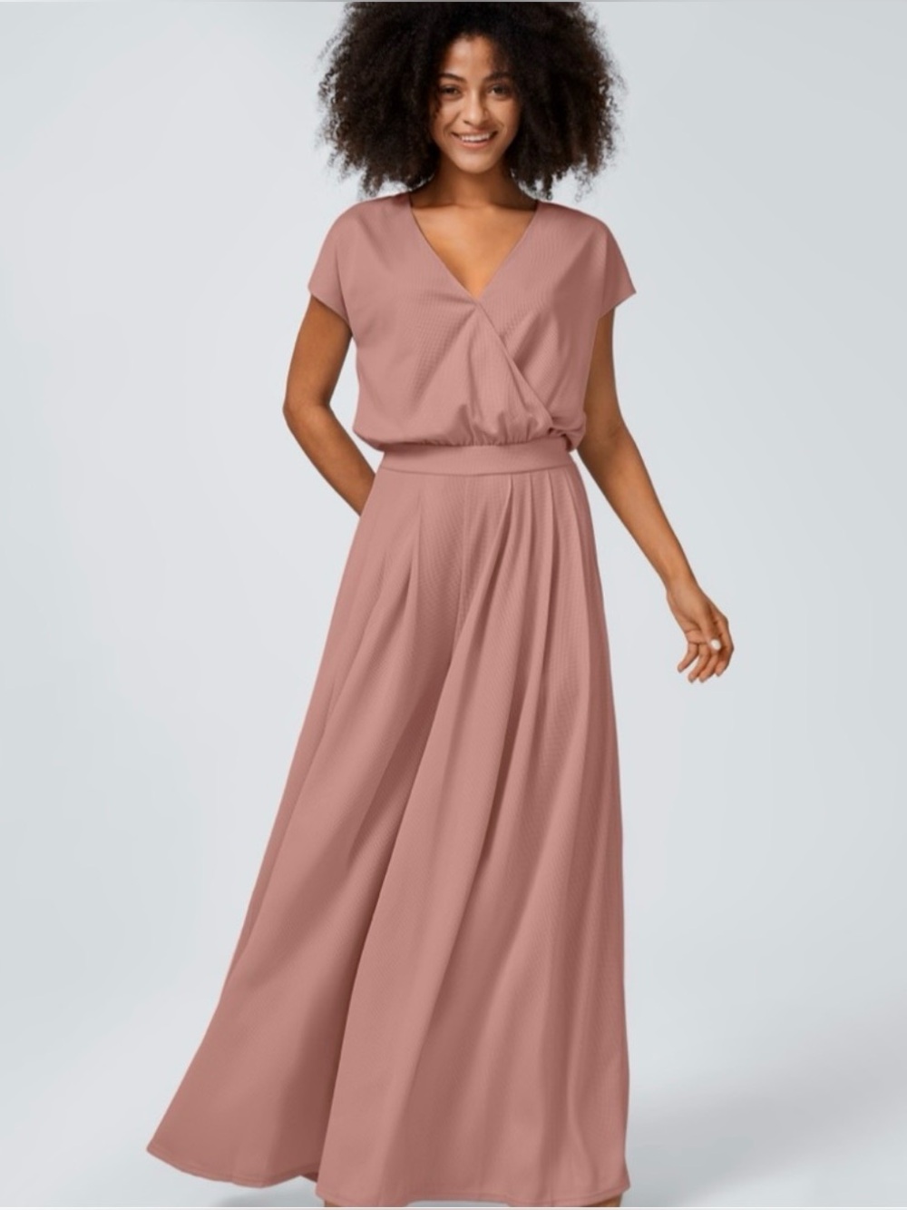 Halara Dusty Rose Wide Leg Jumpsuit